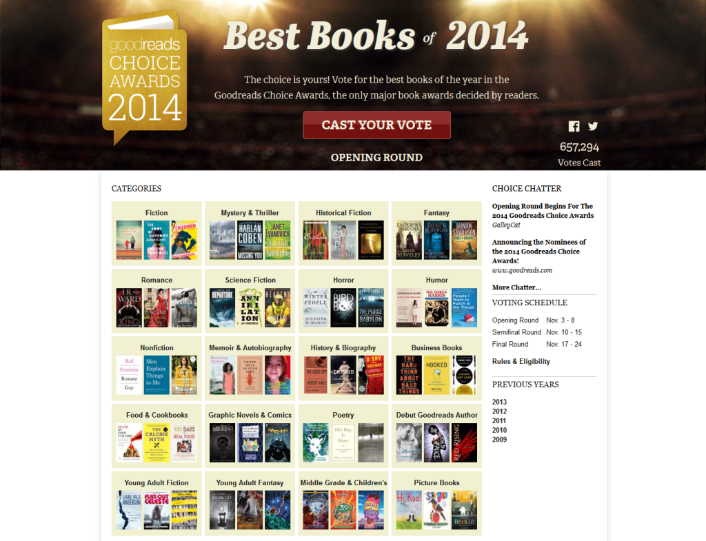 Best Books 2014 — Goodreads Choice Awards